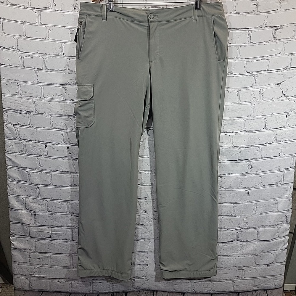 Eddie Bauer Polar Fleece Lined Cargo Pants Womens Size 16 Gray Outdoor‎ Winter